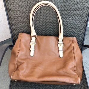 Michael Kors Tan Leather Bedford Shoulder Tote Bag